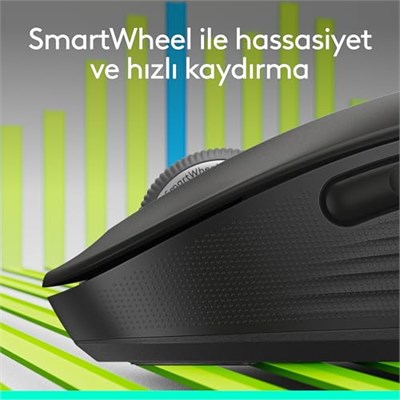 Logitech Signature M650 Kablosuz Mouse, Küçük ve Orta Boy Sağ El için, 4000 DPI, Sessiz, Bluetooth, Logi Bolt USB Alıcı, 24 Ay Pil Ömrü, Siyah - Seçenekler: Büyük Boy Sağ El, Küçük ve Orta Boy Sağ El