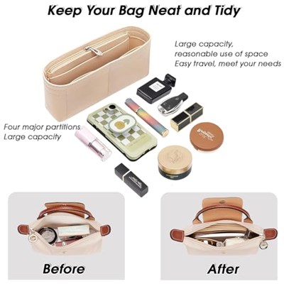 Longchamp Çantası için Organizatör, Longchamp Omuz Askısıyla Uyumlu, Longchamp için Taşıma Askısı, Longchamp Mini Organizatörüyle Uyumlu Ayarlanabilir, Deliksiz, Longchamp için Uyumlu