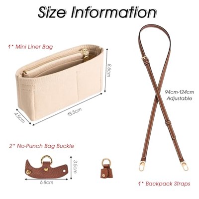 Longchamp Çantası için Organizatör, Longchamp Omuz Askısıyla Uyumlu, Longchamp için Taşıma Askısı, Longchamp Mini Organizatörüyle Uyumlu Ayarlanabilir, Deliksiz, Longchamp için Uyumlu