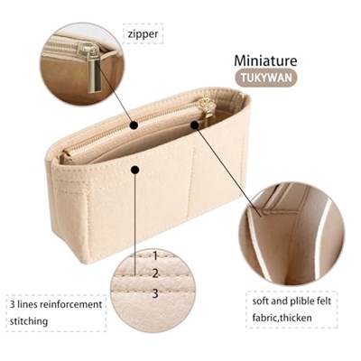 Longchamp Mini Çanta için Çanta Düzenleyici, Çanta Düzenleyici Ekleme Fit Ürkek Çanta Saklama ve Bitirme İç Çanta Astar Çanta Ekleme Düzenleyici Mini Le Pliage için Uygun