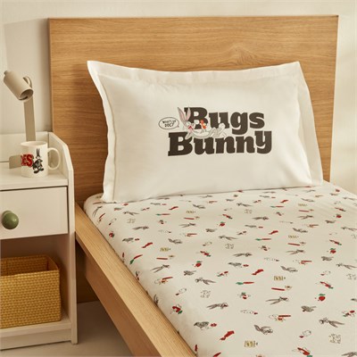 Looney Tunes Karaca Home Looney Tunes Carrot Crazy Tek Kişilik Çarşaf Takımı