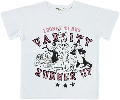 Looney Tunes Kız Çocuk Tişört 10-13 Yaş Beyaz