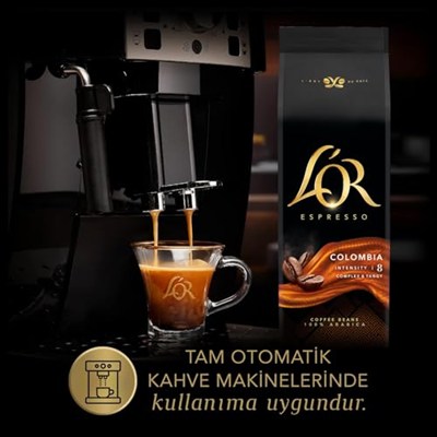 LOR Espresso Colombia Çekirdek Kahve 500gr x 4