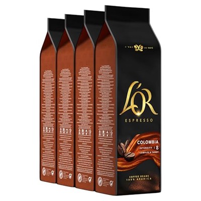 LOR Espresso Colombia Çekirdek Kahve 500gr x 4