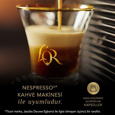 LOR Lungo Profondo, Core-Lungo Collection, Yoğunluk 8, Bitter Çikolata ve Meyvemsi Notalar Espresso Kapsülleri, 10 Adet, 1 Paket