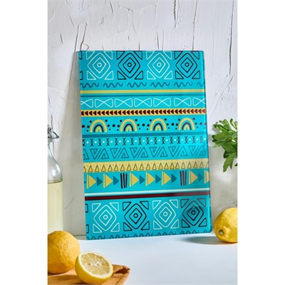 Lora Bianca African Cam Kesme Tahtası - 25x35 - Isıya Dayanıklı Kırılmaz Kesme Tahtası Beyaz