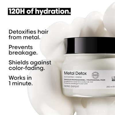 LOréal Professionnel Serie Expert Metal Detox Saç Maskesi 250 ml - İşlem Görmüş ve Boyalı Saçlar İçin Kırılma Karşıtı Koruyucu Maske