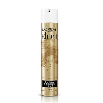 LOreal Paris Elnett Ekstra Güçlü Tutuşlu Saç Spreyi, 24 saate kadar ekstra güçlü tutuş ve doğal görünümlü parlaklık sağlar, temiz ve yeniden şekillendirmeye hazır hissettirir, 200 ml.