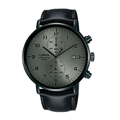 Lorus Erkek analog kuvars saat, gerçek deri kayışlı