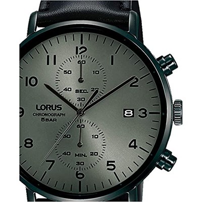 Lorus Erkek analog kuvars saat, gerçek deri kayışlı