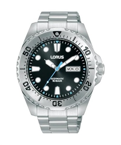 Lorus Erkek Analog Otomatik Saat, Paslanmaz Çelik Kayışlı RL471BX9, Gümüş., Ölçü Birimi, klasik