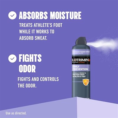 Lotrimin Deodorant Powder Spray Daily Prevention 160Gr
