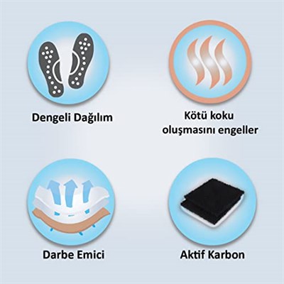 LT01 - Deri Tam Ortopedik | Ark Destekli, Koku Önleyici Ve Ter Emici Hakiki Deri Iç Tabanlık