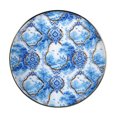 Lucky Art Blue Heritage Dekoratif Tepsi 41cm