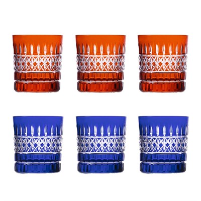 Lucky Art Duology Colour 6lı Meşrubat Bardağı Seti 360 Ml