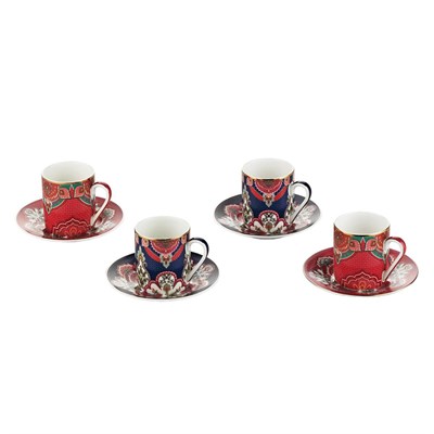 Lucky Art Etro Bone 4lu Kahve Fincani Seti 100 Ml