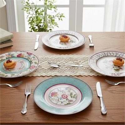 Lucky Art Florine Bone 20 Cm 6lı Tabak Seti