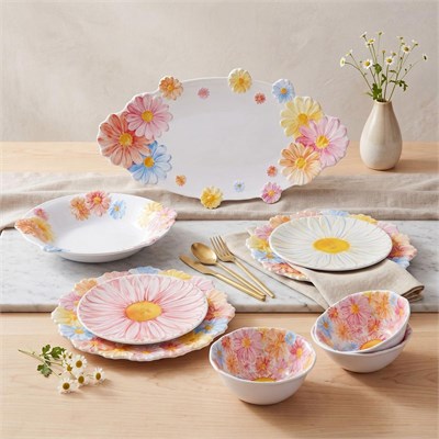 Lucky Art Florista Melamin Geniş Servis Kasesi 33cm