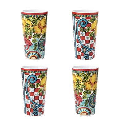 Lucky Art Lemozia Melamin 4lü Bardak Seti 450 Ml