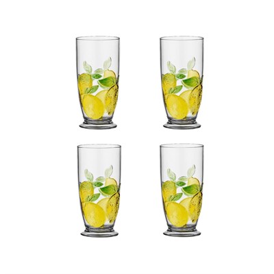 Lucky Art Limora Akrilik 715 Ml 4’lü Büyük Boy Bardak Seti