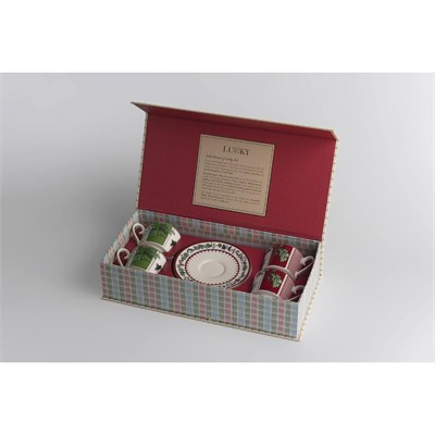 Lucky Art Madeline Bone 4’lü Kahve Fincan Seti 120 Ml