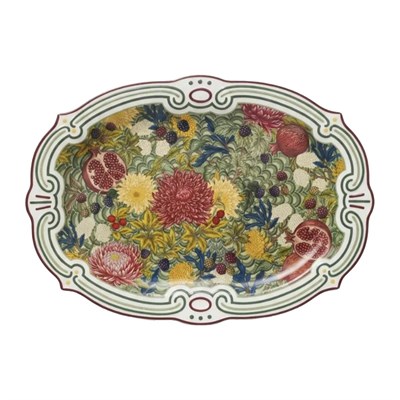 Lucky Art Nivara Melamin Oval Sunum Tabağı 50 Cm