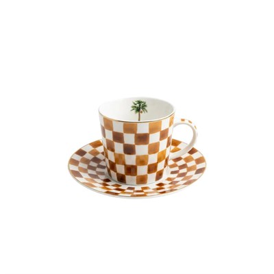 Lucky Art Palmina Bone 2li Çay Fincanı Seti 220 Ml