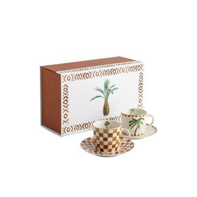 Lucky Art Palmina Bone 2li Çay Fincanı Seti 220 Ml