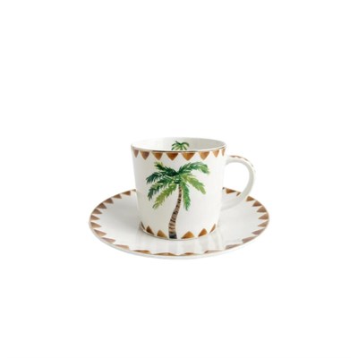 Lucky Art Palmina Bone 2li Çay Fincanı Seti 220 Ml