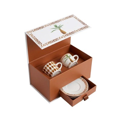 Lucky Art Palmina Bone 2li Kahve Fincanı Seti 90 Ml