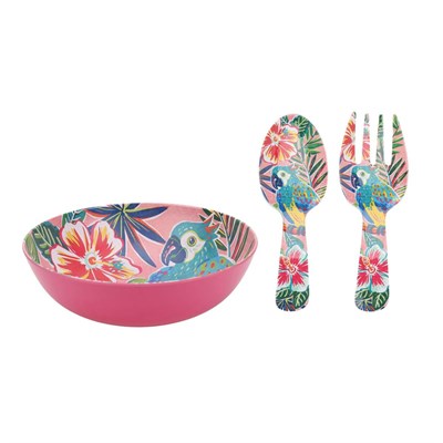Lucky Art Tropea Melamin 3lü Salata Servis Seti 30cm