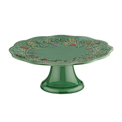 Lucky Art Vinea Seramik 27 Cm Yeşil Ayaklı Kek Standı