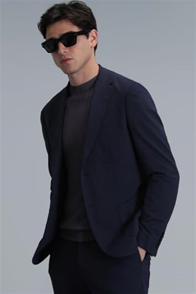 Lufian Erkek Asel Spor Slim Fit Blazer Ceket 111140167 Lacivert