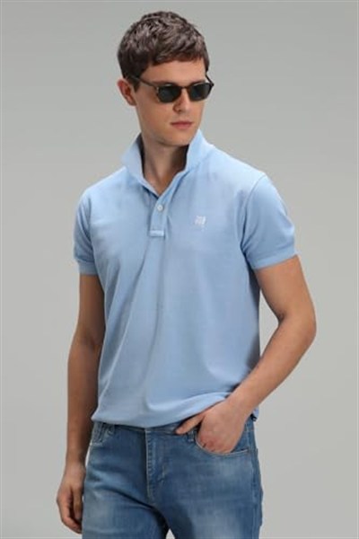 Lufian Erkek Vernon Spor Polo Yaka T-Shirt 111040121 Mavi