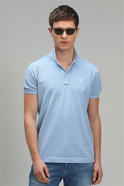 Lufian Erkek Vernon Spor Polo Yaka T-Shirt 111040121 Mavi