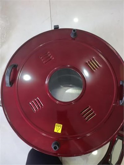 Lüks Büyük Döner Tepsili Yuvarlak Fırın Termostatlı Elektrikli Börek Fırını 1400W Isıya Dayanıklı Cam Kapaklı pizza fırını börek fırını