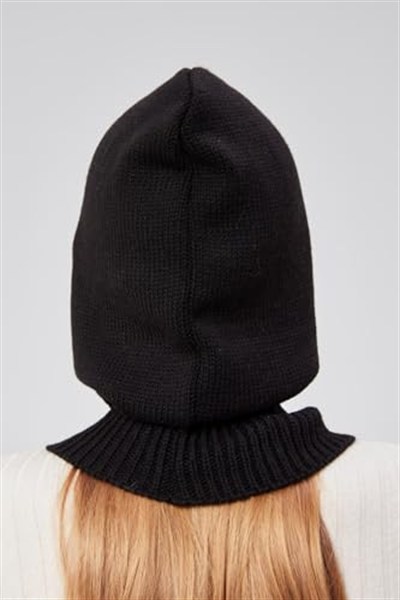Lüks Kadın Kışlık Balaclava Triko Örme Başlık