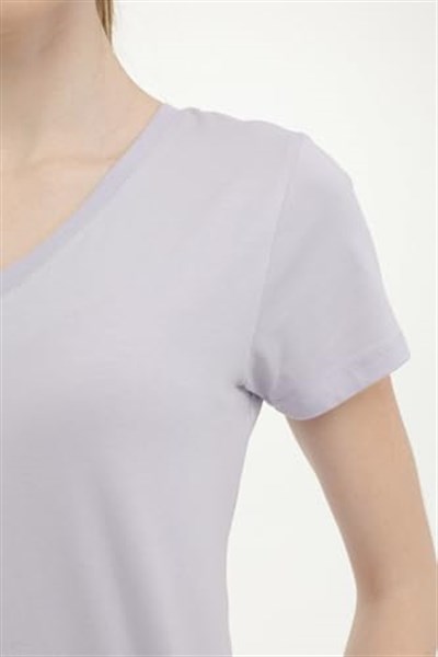 Lumberjack Ct130 Basic V Neck T-Sh Kadın T-Shirt