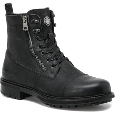 LUMBERJACK RAMONES 1PR HAKİKİ DERİ FERMUARLI CASUAL GÜNLÜK ERKEK BOT SİYAH 42