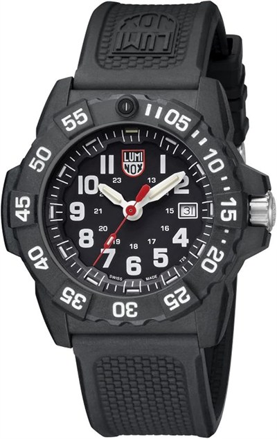 Luminox Navy Seal XS.3501.F Erkek Saati 45 mm - Siyah Tarih Fonksiyonunda Dalış Saati 200m Suya Dayanıklı, Siyah, Spor