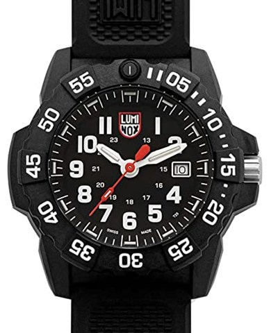 Luminox Navy Seal XS.3501.F Erkek Saati 45 mm - Siyah Tarih Fonksiyonunda Dalış Saati 200m Suya Dayanıklı, Siyah, Spor