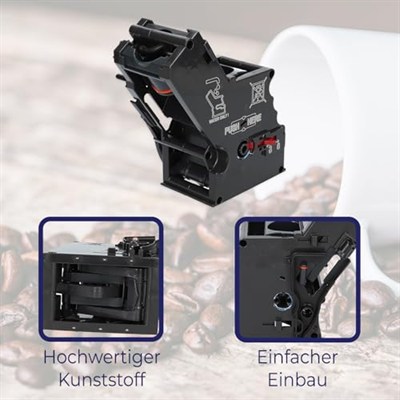 LUTH Premium Profi Parts Demleme ünitesi, demleme grubu, Bosch Siemens EQ5 EQ6 EQ7 EQ8 ile uyumlu, tam otomatik kahve makinesi için, 11014117 11009614 gri