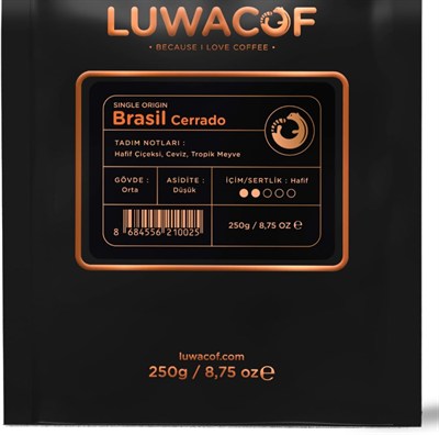 Luwacof Brasil Cerrado Yöresel Kahve (Öğütülmüş Filtre Kahve) 250 Gr