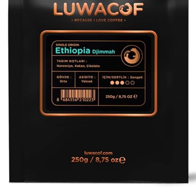 Luwacof Ethiopia Djimmah Yöresel Kahve (Öğütülmüş Filtre Kahve) 250 Gr