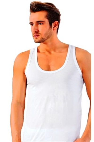 Lüx Drm Erkek Beyaz Büyük Beden Battal Pamuklu Atlet, 5XL, B027LX-19804IGP264462
