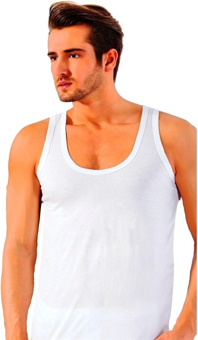 Lüx Drm Erkek Beyaz Büyük Beden Battal Pamuklu Atlet, 5XL, B027LX-19804IGP264462