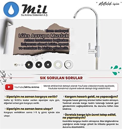 Lüx Su Arıtma Cihazı Musluğu - Aç - Kapa (İthal kalite)