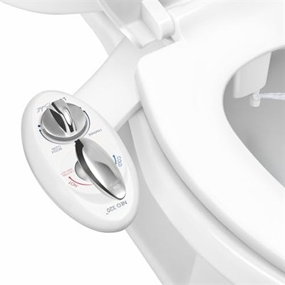 Luxe Bidet Neo 320 (Elite Series) – kendi kendini temizleyen Dual başlık –, sıcak ve soğuk su ile elektrik mekanik Bide WC-sabitleme W/güçlü musluk valfler ve metal hortumlar, Neo 320 white