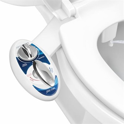 Luxe Bidet NEO 320 Klozet Üstü Bide Başlığı, Çift Memeli, Sıcak Su, Mavi