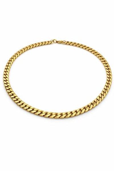 Luxury Gurmet Erkek Paslanmaz Çelik Kolye Zincir, Altın, 60 cm